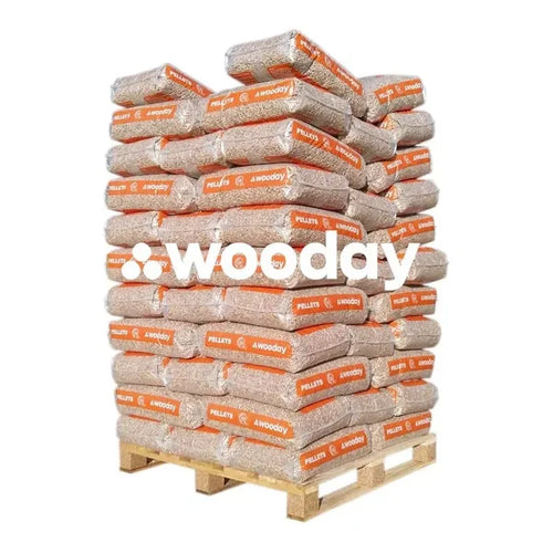 Wooday Holzpellets - Palette mit 65 Säcken - 15 kg