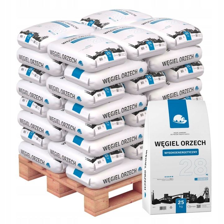 Carbon Walnut II 28MJ 30-50mm Verpackung 25kg/1t