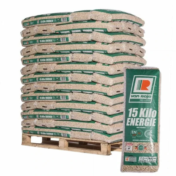 Van Roje Holzpellets Palette mit 50 Säcken - 15 kg