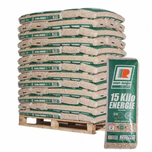 Van Roje Holzpellets Palette mit 50 Säcken - 15 kg